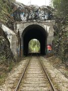 Inlandsbanans enda tunnel.