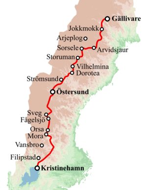 Inlandsbanan - Järnvägsdata